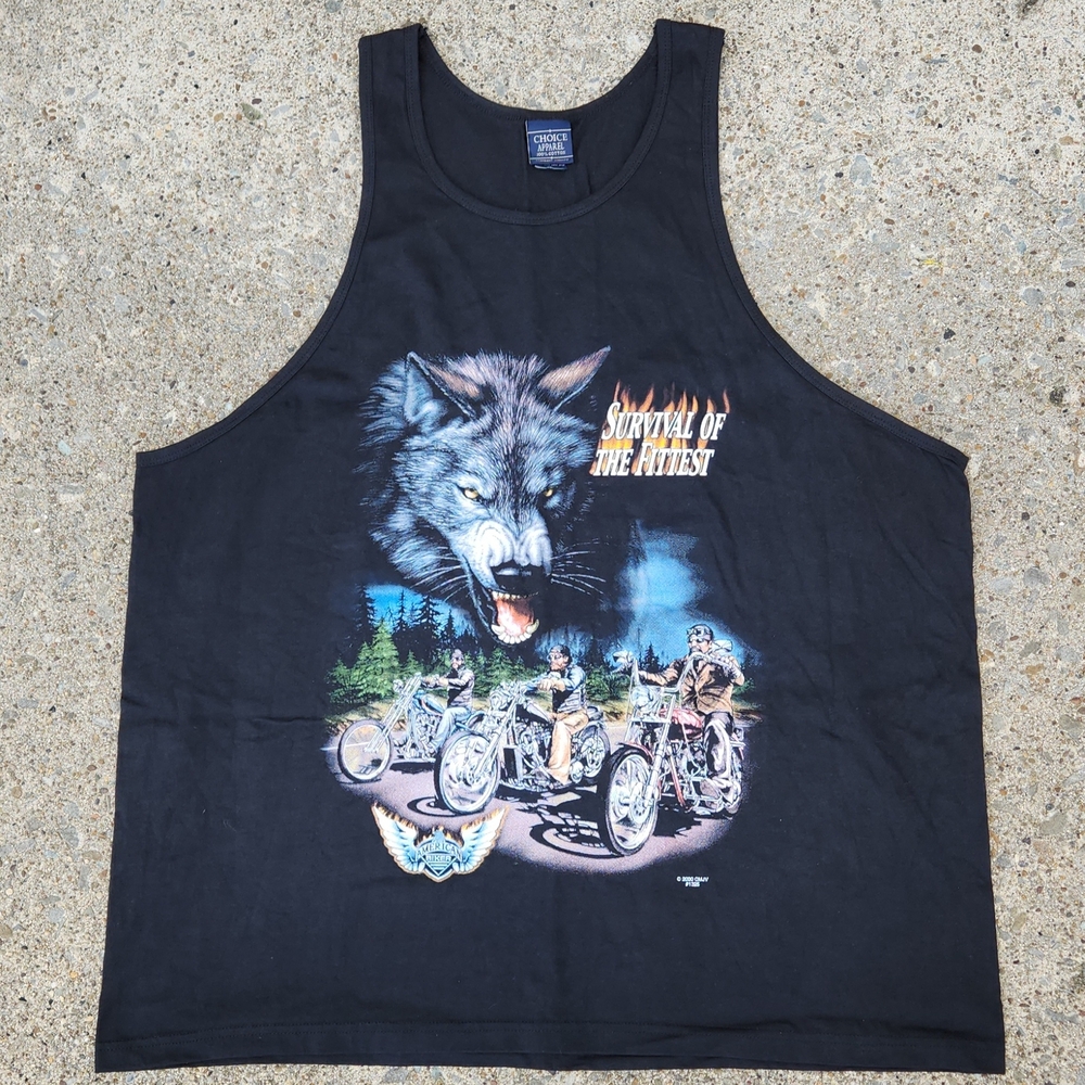 Vintage Y2K Harley Davidson Chopper Biker Tank Top